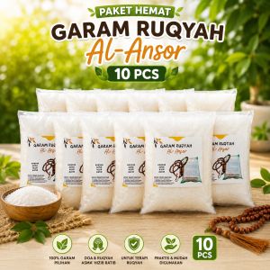 Paket Reseller Garam Kasar Al-Ansor Banten 10 Pcs Kemasan Plastik PE Ruq - Yah
