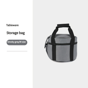 Outdoor camping picnic bag round storage box barrel storage bag multi-functional portable sundry bag outdoor refrigerated lugga