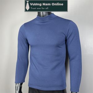 Áo giữ nhiệt nam cổ 3 phân lót lông đẹp chất Nỉ dày from ôm Thu Đông VNO118