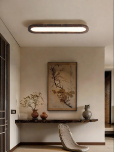 DGY | Ultra-thin Wooden Texture Mid-century Modern Simple Ceiling Light