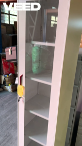 Pantry glass steel cabinet single door(FREE Assemble 185*45*40cm)