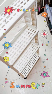 Kệ đựng đồ nhà tắm nhà bếp 3 tầng  4 tầng hẹp có bánh xe đẩy chuyên dụng chất liệu nhựa đa năng