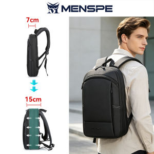 MENSPE Men Backpack Business Laptop Backpack Expandable Large Capacity Travel Backpack Men 15.6inch Laptop Backpack Anti-theft Multi-function Backpack