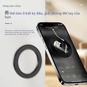 Giá Đỡ Điện Thoại Dạng Vòng Từ Tính Mạnh Magsafe Dán Tường Gắn Trên Taplo Ô Tô Dành Cho Các Mẫu Điện Thoại 16 17
