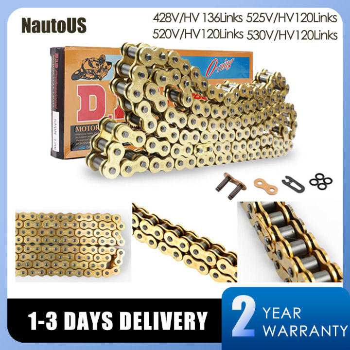 DID Motorcycle Chain Oring Oil Seal Chain 520 Universal sprocket 428 525 530 120 136 Links Oring