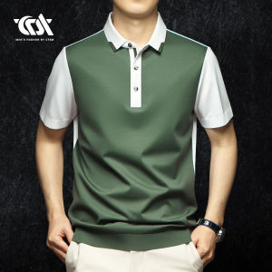 เสื้อยืดคอโปโลผู้ชาย แขนสั้น ถัก คอปก ผ้าฝ้ายเนื้อนุ่ม ระบายอากาศได้ดี ทรงสลิมฟิต ฤดูร้อน 2024 แบรนด์ CTSM
