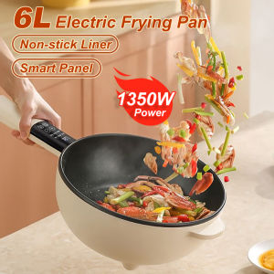 [COD] 6L Electric Frying Pan Big Capacity 5 Gear Adjustable Multifunctional Wok Smart Touch With Steamer Non Stick Pot Electric Cooker Wok For Electric Stove Wok Burner Electric Toaster - Lazada