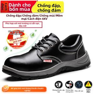 DINGGU | Giày Bảo Hộ Nam Mũi Thép Chống Đâm Xuyên Cách Nhiệt Nhẹ Thoáng Khí Khử Mùi Mùa Đông
