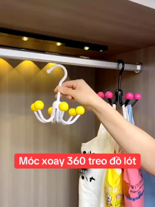 Móc Treo Quần Áo 6 Chấu Xoay 360 Độ | Giải Pháp Tiết Kiệm Không Gian Hiệu Quả