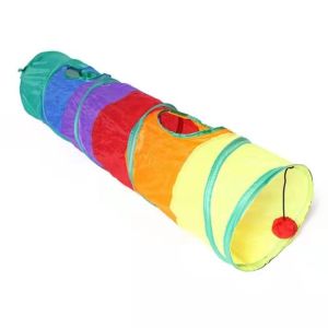 Color cat tunnel point channel Zhiyi cat toy drill bucket foldable cat channel rolling dragon