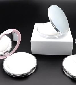 Wadah Bedak Tabur Travel Tempat Bedak Tabur Tempat Bedak Tabur Dengan Cermin Tempat Loose Powder Free Sponge Tempat Bedak Tabur Tipis 3 Gram Cermin