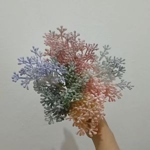 Bunga 6 fork bud small bunch Artificial/Daun Bunga Dekorasi