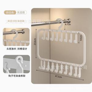 เสื้อคลุมแบบคลื่น สตั๊ด รัดเสื้อชั้นใน จัดระเบียบได้ดี ใช้ในบ้าน ไม่มีรอย ใช้ได้หลายวิธี รัดเสื้อผ้า ชั้นวางเสื้อผ้าแบบพลาสติก