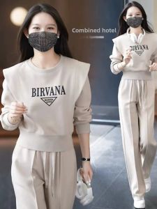 QIAOXIZI | Slimming & Youthful Casual Hoodie & Sporty Two-Piece Set