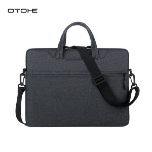 OTOHE กระเป๋าถือธุรกิจ 15.6- นิ้วกระเป๋าแล็ปท็อปแฟชั่นกระเป๋าสะพายกางเกงข้ามร่างกายแบบพกพากระเป๋าเดินทางกันน้ำกระเป๋าถือขนาดใหญ่น้ำหนักเบากระเป๋าเดินทางสะดวกสบาย