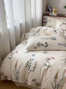MR.DANYE | Bộ Chăn Ga Gối Rustic Mới 100% Bông 4PCS