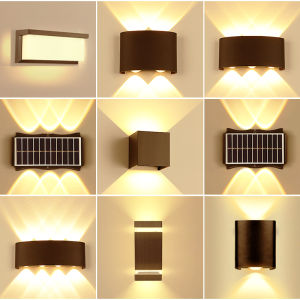 CANMEIJIA  LED Wall Light Aluminum Modern Style Indoor outdoor Wall Lamp IP65 Waterproof Up Down Corridor Lights for Home Stairs Bedroom Bedside Bathroom Lighting