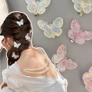 10 ชิ้นสไตล์เกาหลีกิ๊บติดผมผีเสื้อใสสำหรับผู้หญิงหญิงสาวหวานสง่างาม ผมคลิปตุ่นปากเป็ดกิ๊บหนีบผมด้านข้าง