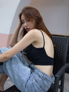 Yolo áo ba lỗ Cho Phụ Nữ Hàn Quốc áo ba lỗ gợi cảm áo sát nách Mà Không Có nhẫn thép Tank (Với miếng đệm ngực)