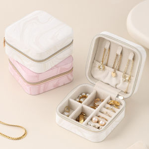 Mini Jewellery Box Travel Jewelry Organiser for Necklace Rings Earrings