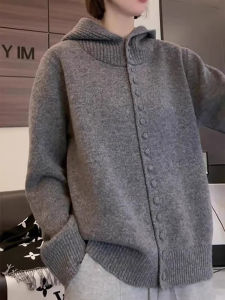 Stylish Elegant Lazy Style Long Sleeve Knitted Cardigan Autumn Sweater