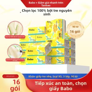 BABO | Giấy Lau Tẩy Bằng Sợi Tre Nguyên Chất 3 Lớp