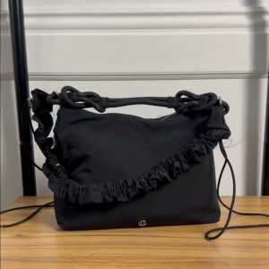 LULU LEMON CONVERTIBLE RUCHED CROSSBODY BAG VOLUME CAPACITY 6.5L