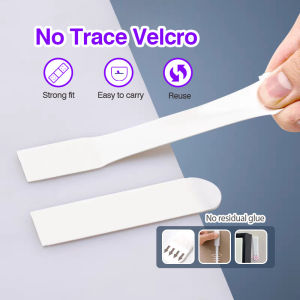 Adhesive Strong Double Sided Strip Tape Magic Frame Velcro Picture&Frame Hanging Strips Wall Sticker Hook/Value Pack Picture Photp Frame Hanging Strips 无痕双面胶魔术贴