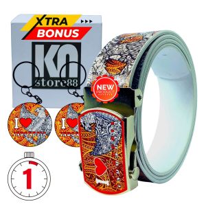 Ikat pinggang/Sabuk anak TK/SD Motif Batik "I LOVE INDONESIA"02. Trendi dan kekinian untuk fashion.