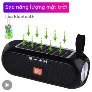Loa Bluetooth Năng Lượng Mặt Trời Di Động Radio FM Loa Ngoài Trời Không Dây Âm Thanh Mạnh Mẽ Loa Siêu Trầm Hỗ Trợ Aux Dành Cho PC TV Máy Tính Âm Thanh Nổi HiFi MP3