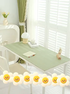 Contemporary PU Table Cover Soft Office Desk & Study Table Cover Multi-scene Living Room Fade-resistant Protector Pad
