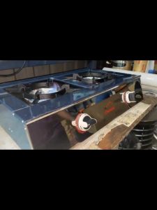 CHELSTAR CLP-A2 Double Burner Gas Stove  Auto Ignition  Stainless Steel Body COOKER