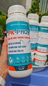 (Chai 1 Lít) Phân bón hỗn hợp PK AGAMA-PHOS [Hiệu PK PHOS]: bảo vệ cây trồng toàn diện làm già lá nhanh tạo mầm hoa cực mạnh kích ra hoa trái vụ