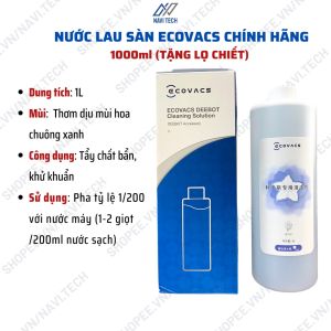 Nước lau sàn dành cho robot hút bụi lau nhà Debot T8 T9 T10 X1 Omni X1 Turbo N9 plus Dream W10 1Lít