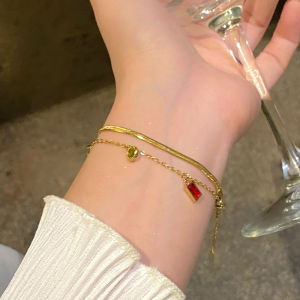 Colorful Zircon Snake Bone Bracelet Titanium Steel Fringe Charm Womens Fashion Jewelry Lightweight Luxury Bangle Accessory