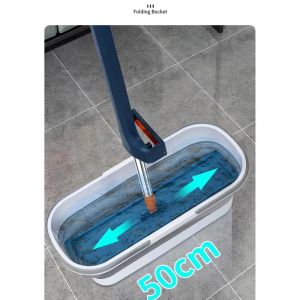 Flat Mop Telescopic Function Mop Lazy Mop Hands Free Washing mop Foldable Mop 360 Degree Rotating Mop for Floor Cleaning免手洗拖把
