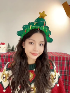 Super Cute Christmas Hair Bands Girl Christmas Tree Bow Headband Fun Cartoon Wacky Headdress Photo Props