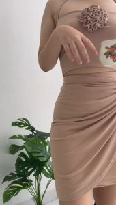 SHELLY l Wrap Mini Skirt l Rok Bungkus l Beach Skirt l Rok Pantai l Rok Wanita l Sutra Premium