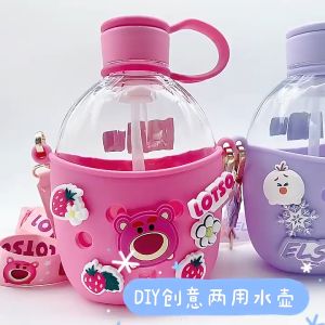 Disney Frozen Children Water Cup Student Kindergarten School Dedicated Cup with Straw Direct Drinking Cool Sports Bottle
