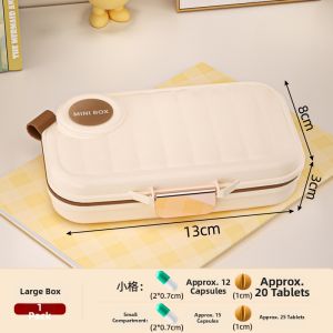 Portable Week Day Organizer Pill Box Large Capacity
