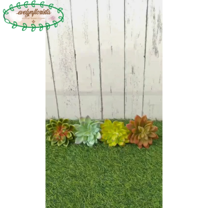 Sukulen Artificial Kaktus Hias Mini Kaktus Palsu Bunga Teratai Tiruan Tanpa Pot Pajangan Pot Meja Tamu