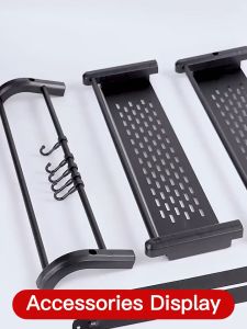 Multifunctional Large Capacity Bathroom Rack Stainless Steel Bathroom Towel Rack Shelf Shampoo Rack Large Toilet Washroom Rak Tandas Syampu Rak