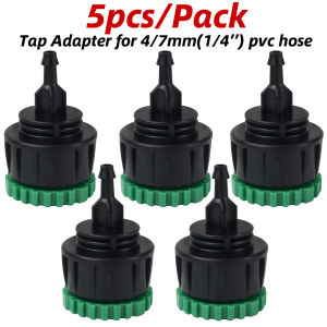 5pcs 1/2 3/4 Female Tap Adapter Faucet Connector for 1/4inch 4/7mm Hose Garden Watering System Drip Irrigation Kit Car Wash