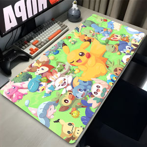 Bandai | Mouse Pad Large P-Pokemon Computer Gaming Accessories Rubber Desk Mat P-Pikachu PC Gamer Carpet Locking Edge Mousepad