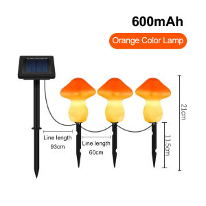 Solar Lights String Mushroom Lawn Fairy Lights LED Solar Lamps Outdoor For Garden Patio Terrace Path Landscape Decoration Lamps