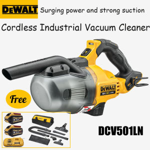 【Authentic Guarantee】2025 hot-selling DEWALT new 20V rechargeable industrial household vacuum cleaner DCV501 lithium battery built-in LED light 65AV suction HEPA filter compact body free tool bag charger storage bag 6.0A battery brush head hose
