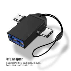 other | 2-in-1 OTG Adapter Type C Micro USB to USB3.0 Female High Speed Data Transfer Connector for Phone Tablet Universal OTG Conver