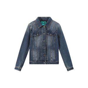 JNXS | Áo Khoác Jean Cổ Vintage Dày Đặn Có Hình Dáng