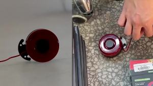 Beep Reverse Beeper Air Horn DC 12โวลต์-24โวลต์เตือน105dB ไซเรนสัญญาณเสียงสำรองสัญญาณเตือนภัยแตรที่มีไฟ LED สีแดงสำหรับรถยนต์เรือรถบรรทุก