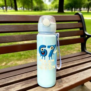 3D Printed Cartoon Number 67 Water Bottle - Cute & Stylish Fade-Resistant Lightweight 700ML Large Capacity Kid-Favorite for